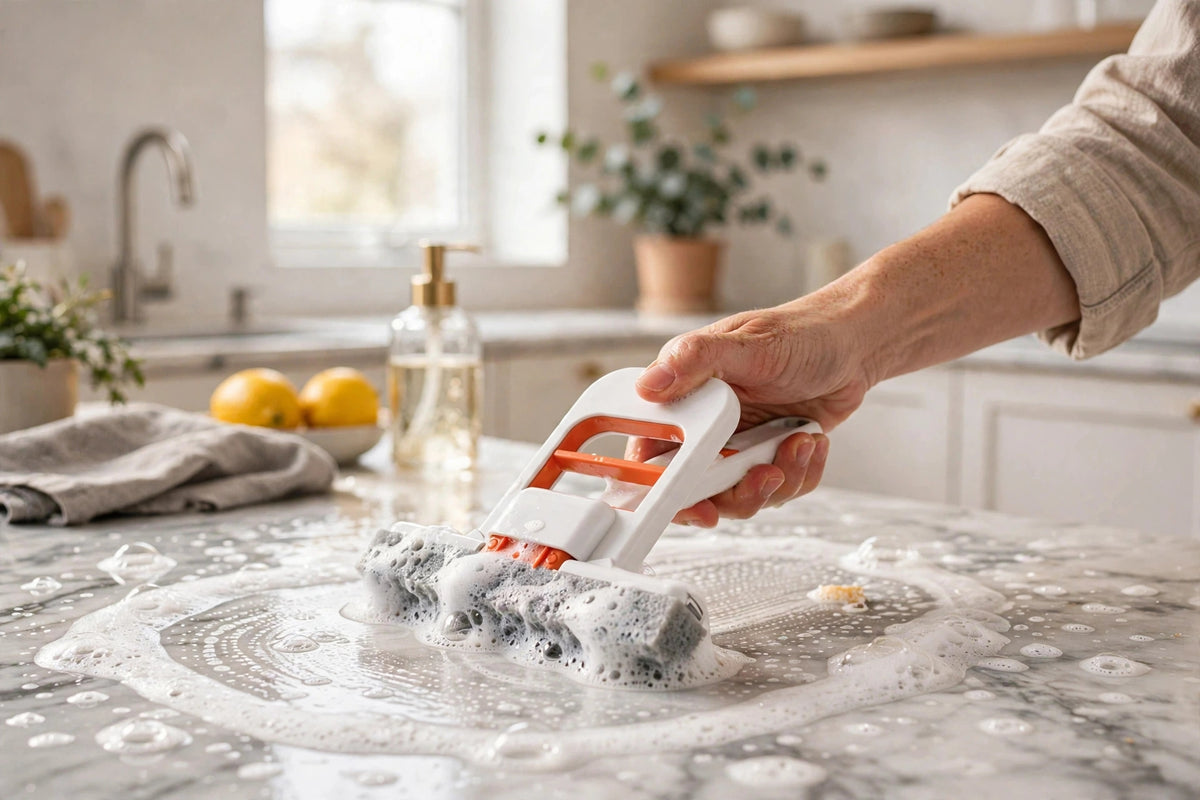 Mini Foldable Floor & Kitchen Mop | Compact Water Squeegee with Easy-Grip Handle (Pack of 1)
