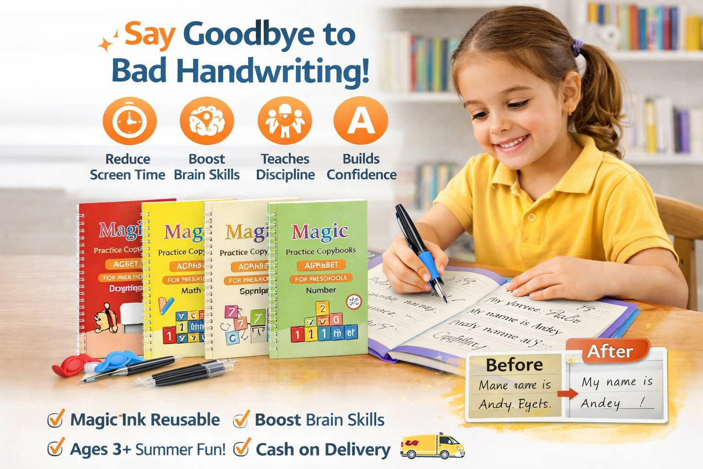 Magic Practice Copybook (4 Book + 10 Refill) (A-127)