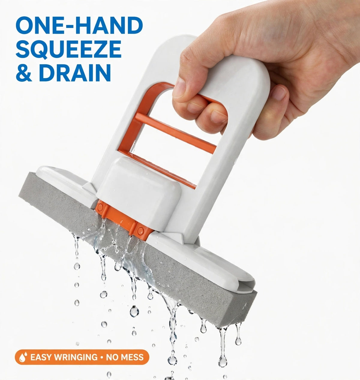 Mini Foldable Floor & Kitchen Mop | Compact Water Squeegee with Easy-Grip Handle (Pack of 1)